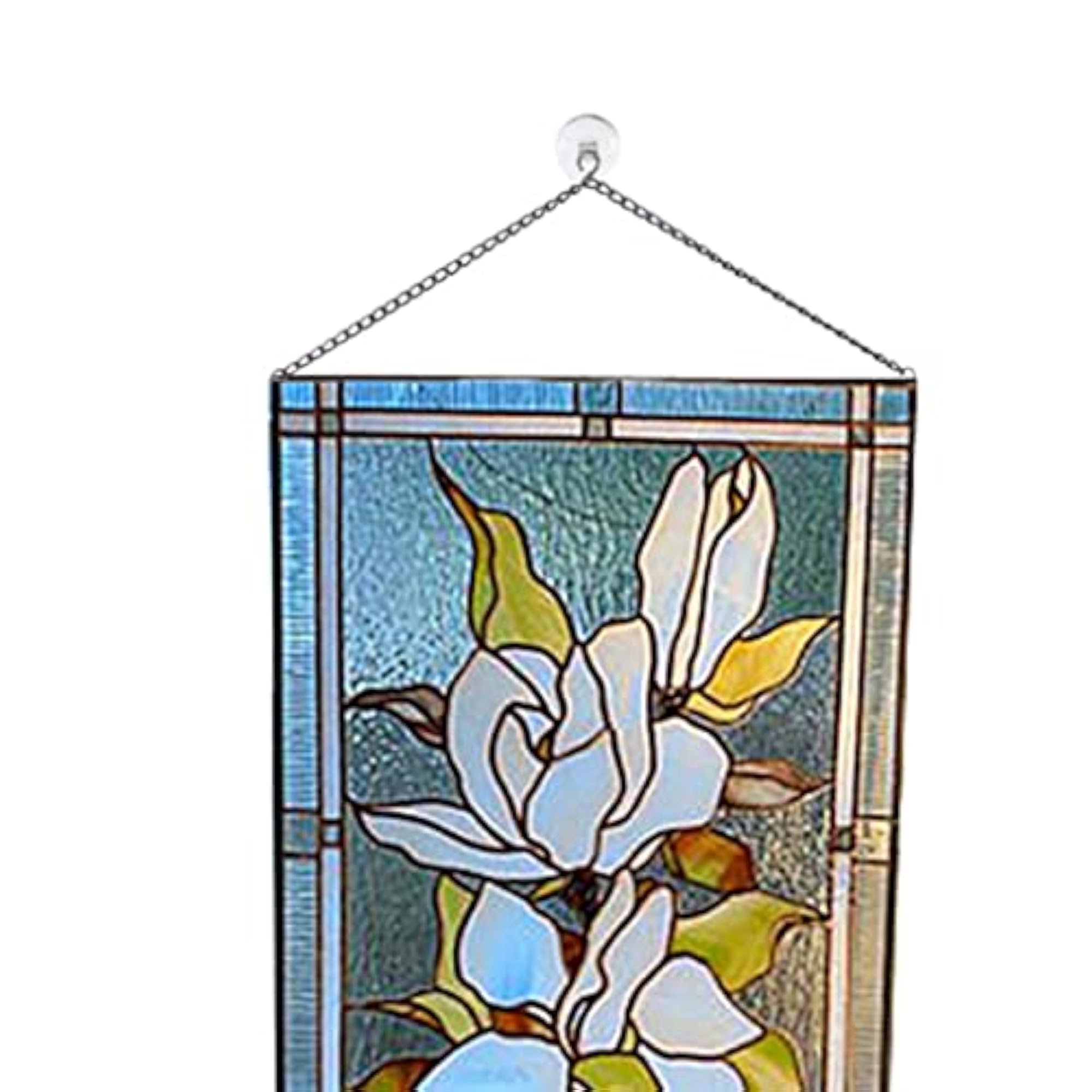Stained Glass Rectangle Window Panel Suncatcher Wall Decor